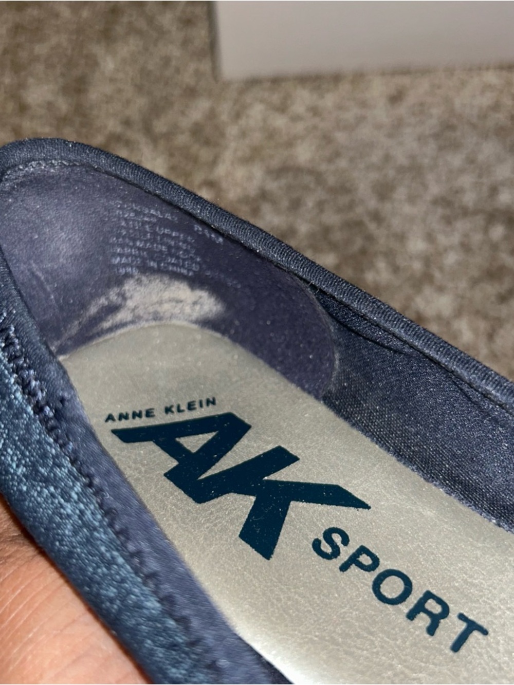 Anne Klein Metallic Navy Blue Ballet Flats - Picture 7 of 12